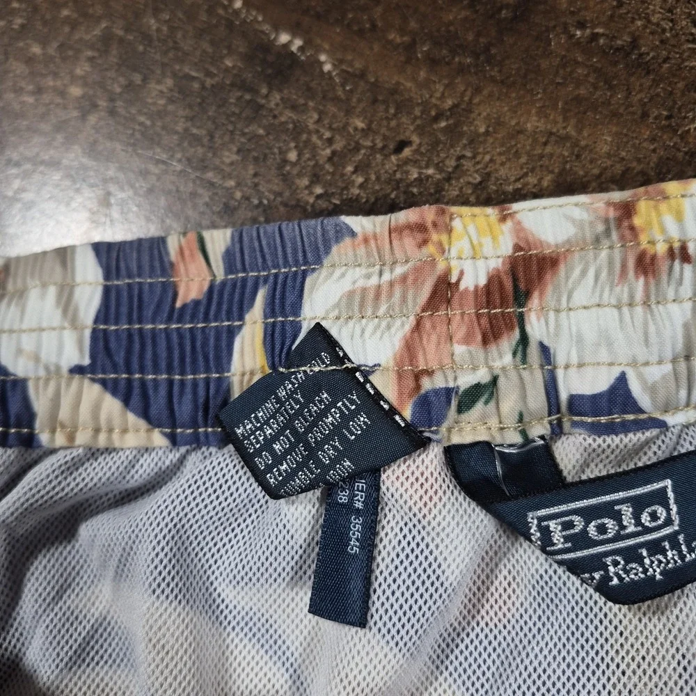 Vintage 90s Polo Ralph Lauren Swim Trunks Shorts Mens XL Floral New